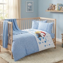 Бебешки спален комплект с одеяло от 100% бамбук, Мави - Сладки сънища Бебешки спален комплект с одеяло от 100% бамбук, Мави - Сладки сънища