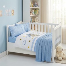 Бебешки спален комплект с одеяло от 100% бамбук, Мави - Кити