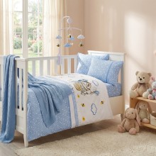 Бебешки спален комплект с одеяло от 100% бамбук, Мави - Кити