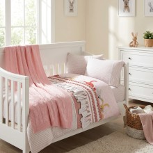 Бебешки спален комплект с одеяло от 100% бамбук, Джени - Пудра Бебешки спален комплект с одеяло от 100% бамбук, Джени - Пудра