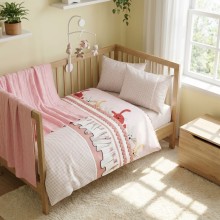 Бебешки спален комплект с одеяло от 100% бамбук, Джени - Пудра Бебешки спален комплект с одеяло от 100% бамбук, Джени - Пудра