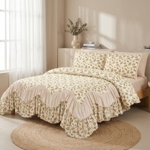 Кувертюра за спалня Клара - Жълт, от 3 части