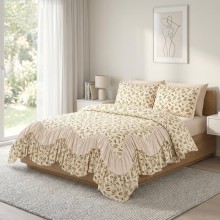 Кувертюра за спалня Клара - Жълт, от 3 части