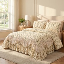 Кувертюра за спалня Клара - Жълт, от 3 части