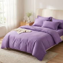 Спален комплект чаршафи, от 6 части с ластик, Дамаска - Лила Спален комплект чаршафи, от 6 части с ластик, Дамаска - Лила