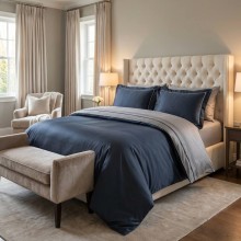 Луксозен спален комплект от делукс сатен, Серенити - Сив Луксозен спален комплект от делукс сатен, Серенити - Сив