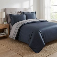 Луксозен спален комплект от делукс сатен, Серенити - Сив Луксозен спален комплект от делукс сатен, Серенити - Сив