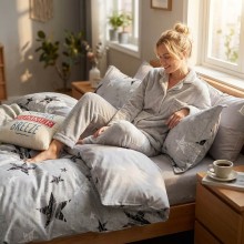 Спален комплект чаршафи за единично легло, от 4 части - София