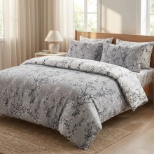 Луксозен спален комплект от ранфорс, Зина - Сив Луксозен спален комплект от ранфорс, Зина - Сив