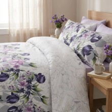 Луксозен спален комплект от ранфорс, Риела - Лила Луксозен спален комплект от ранфорс, Риела - Лила