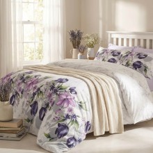 Луксозен спален комплект от ранфорс, Риела - Лила Луксозен спален комплект от ранфорс, Риела - Лила