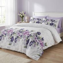 Луксозен спален комплект от ранфорс, Риела - Лила Луксозен спален комплект от ранфорс, Риела - Лила