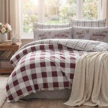 Луксозен спален комплект от ранфорс, Едмон - Тъмно червен Луксозен спален комплект от ранфорс, Едмон - Тъмно червен