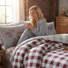 Луксозен спален комплект от ранфорс, Едмон - Тъмно червен Луксозен спален комплект от ранфорс, Едмон - Тъмно червен