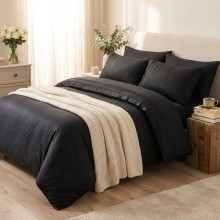 Луксозен спален комплект от делукс ранфорс, Гала - Черен