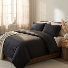 Луксозен спален комплект от делукс ранфорс, Гала - Черен