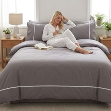 Луксозен спален комплект от делукс ранфорс, Алиса - Лила Луксозен спален комплект от делукс ранфорс, Алиса - Лила