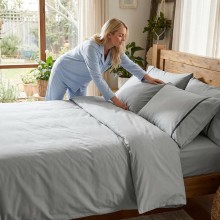 Луксозен спален комплект от делукс ранфорс, Алиса - Сив Луксозен спален комплект от делукс ранфорс, Алиса - Сив