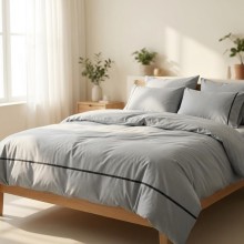 Луксозен спален комплект от делукс ранфорс, Алиса - Сив Луксозен спален комплект от делукс ранфорс, Алиса - Сив