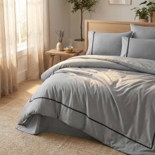 Луксозен спален комплект от делукс ранфорс, Алиса - Сив Луксозен спален комплект от делукс ранфорс, Алиса - Сив