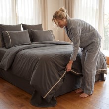 Луксозен спален комплект от делукс ранфорс, Алиса - Кафяв Луксозен спален комплект от делукс ранфорс, Алиса - Кафяв