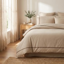 Луксозен спален комплект от делукс ранфорс, Алиса - Екрю