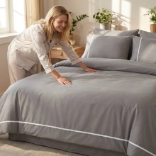 Луксозен спален комплект от делукс ранфорс, Алиса - Минк