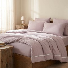 Луксозен спален комплект от делукс ранфорс, Алиса - Пудра