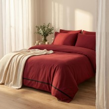 Луксозен спален комплект от делукс ранфорс, Алиса - Червен