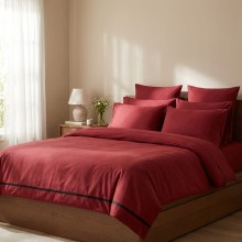 Луксозен спален комплект от делукс ранфорс, Алиса - Червен