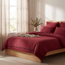 Луксозен спален комплект от делукс ранфорс, Алиса - Червен