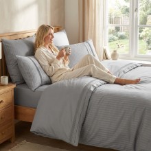 Луксозен спален комплект от делукс ранфорс, Гала - Сив