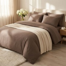 Луксозен спален комплект от делукс ранфорс, Гала - Кафяв