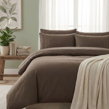 Луксозен спален комплект от делукс ранфорс, Гала - Кафяв