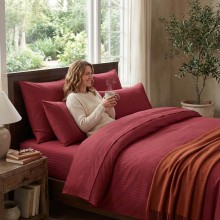 Луксозен спален комплект от делукс ранфорс, Гала - Червен