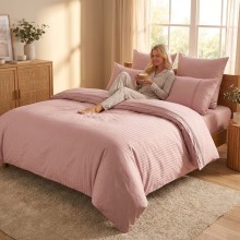 Луксозен спален комплект от делукс ранфорс, Гала - Пудра