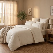 Луксозен спален комплект от делукс ранфорс, Гала - Крем