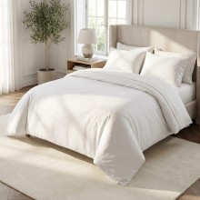 Луксозен спален комплект от делукс ранфорс, Гала - Бял