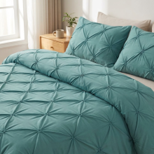 Луксозен спален комплект чаршафи от 6 части, Ривера - Небесно син