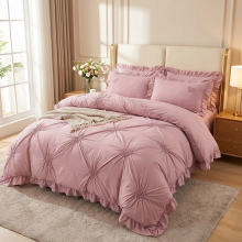 Луксозен спален комплект чаршафи от 4 части, Хармония - Пепел от рози