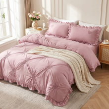 Луксозен спален комплект чаршафи от 4 части, Хармония - Пепел от рози