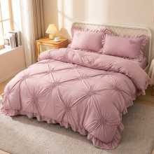 Луксозен спален комплект чаршафи от 4 части, Хармония - Пепел от рози