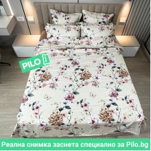 Спален комплект чаршафи, 100% памук, Цветна шир