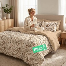 Спален комплект чаршафи от 6 части, Капучино