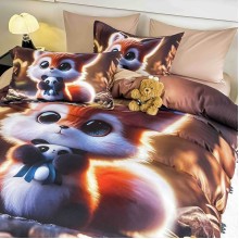 3D комплект чаршафи от 4 части, Лисичка 3D комплект чаршафи от 4 части, Лисичка