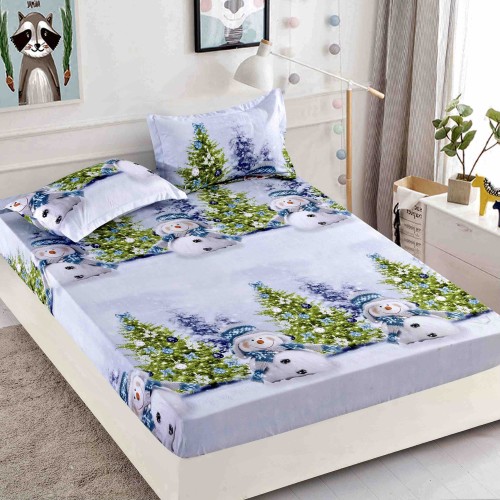 Спален комплект чаршафи с ластик от 3 части, Фрости Спален комплект чаршафи с ластик от 3 части, Фрости