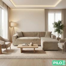 Калъф за ъглов диван Вера - Беж