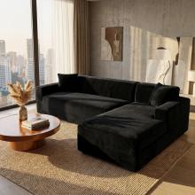 Калъф за ъглов диван Вера - Черен