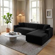 Калъф за ъглов диван Вера - Черен