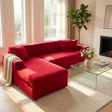 Калъф за ъглов диван Вера - Ягода